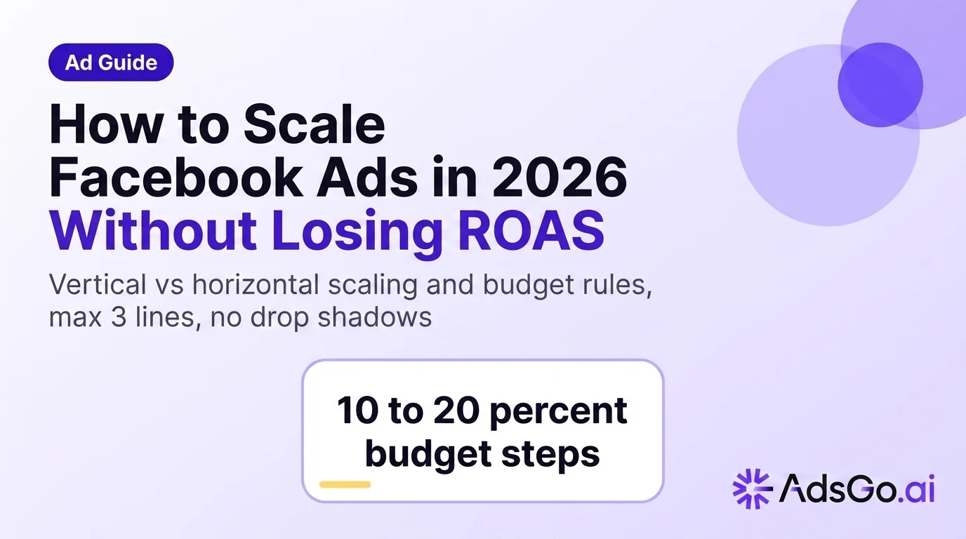 How to Scale Facebook Ads in 2026 (Without Losing ROAS)